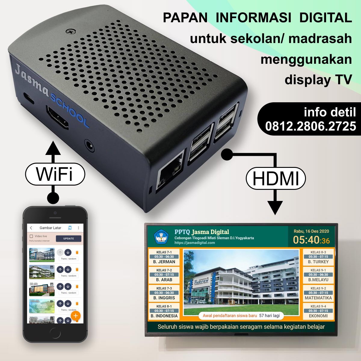 Papan informasi digital sekolah